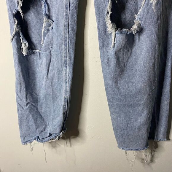 Wild Fable Destroyed Highest Rise Straight Jeans Size 00 - Picture 5 of 12